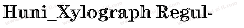 Huni_Xylograph Regul字体转换